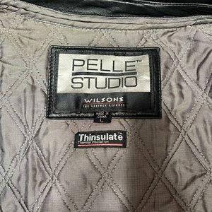 Black leather jacket size large